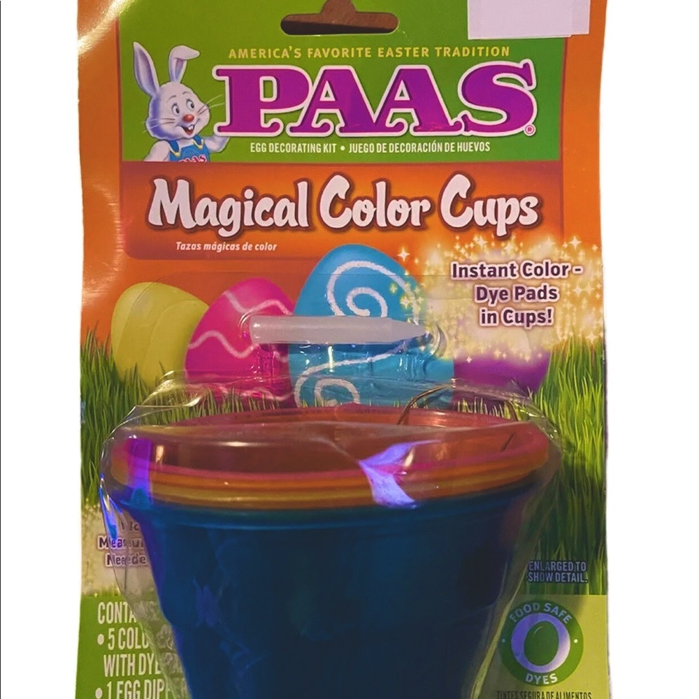 PAAS Magical Color Cups Easter Egg Decorating Kit NWT